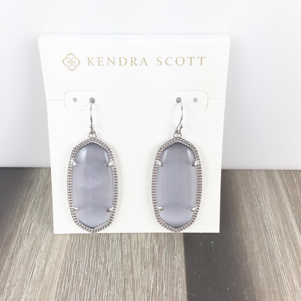 Kendra Scott Elle slate silver earrings